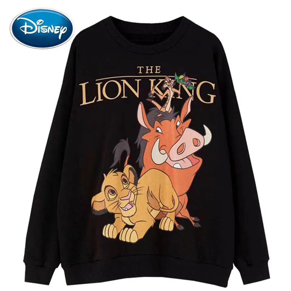 Sudadera con estampado de El Rey León de la jungla para mujer, Top holgado  de manga larga con cuello redondo de Disney|Sudaderas con capucha y  sudaderas| - AliExpress