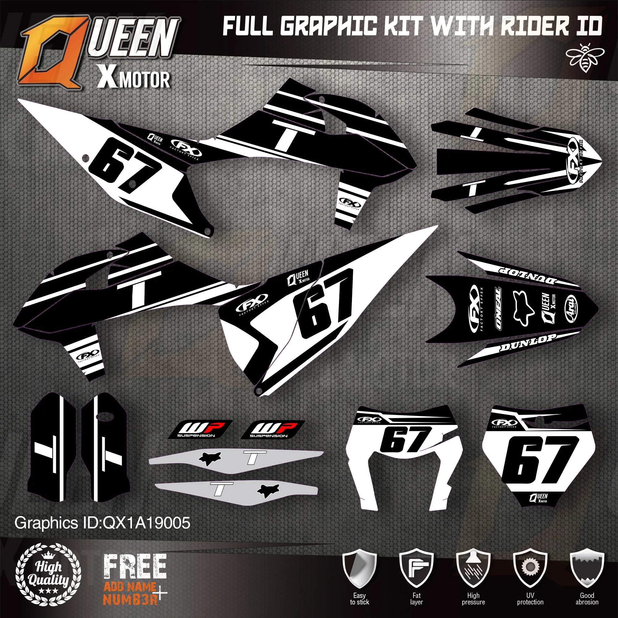 Набор наклеек QUEEN X для KTM 2019 2020 SX SXF 2021 EXC XC-W EXC-F 005 | Автомобили и мотоциклы