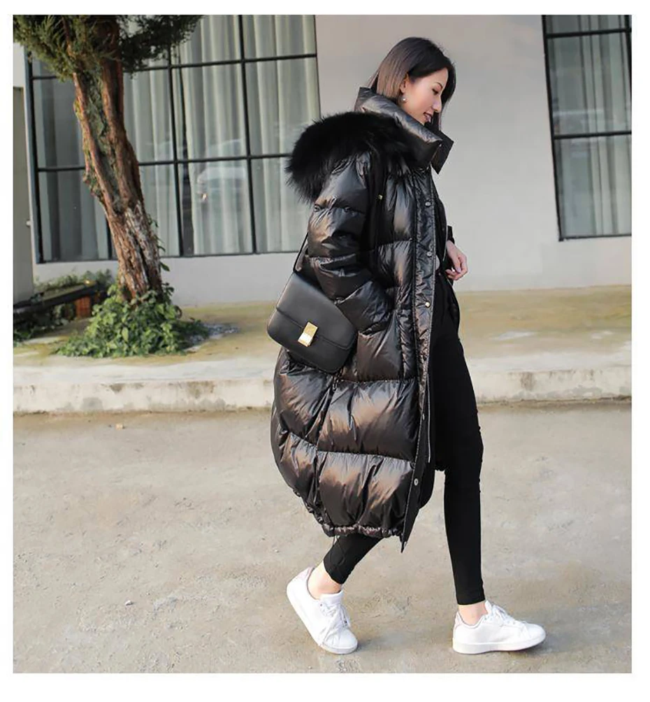 Модное пальто куртка женская теплая парка с капюшоном био пух парка пальто Высокое качество Женская новая зимняя коллекция
