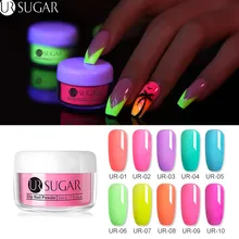 Ur Sugar 5 мл флуоресцентная неоновая погружающаяся пудра для ногтей Блеск Dip пигментная пыль украшение для ногтей натуральный сухой без лампы