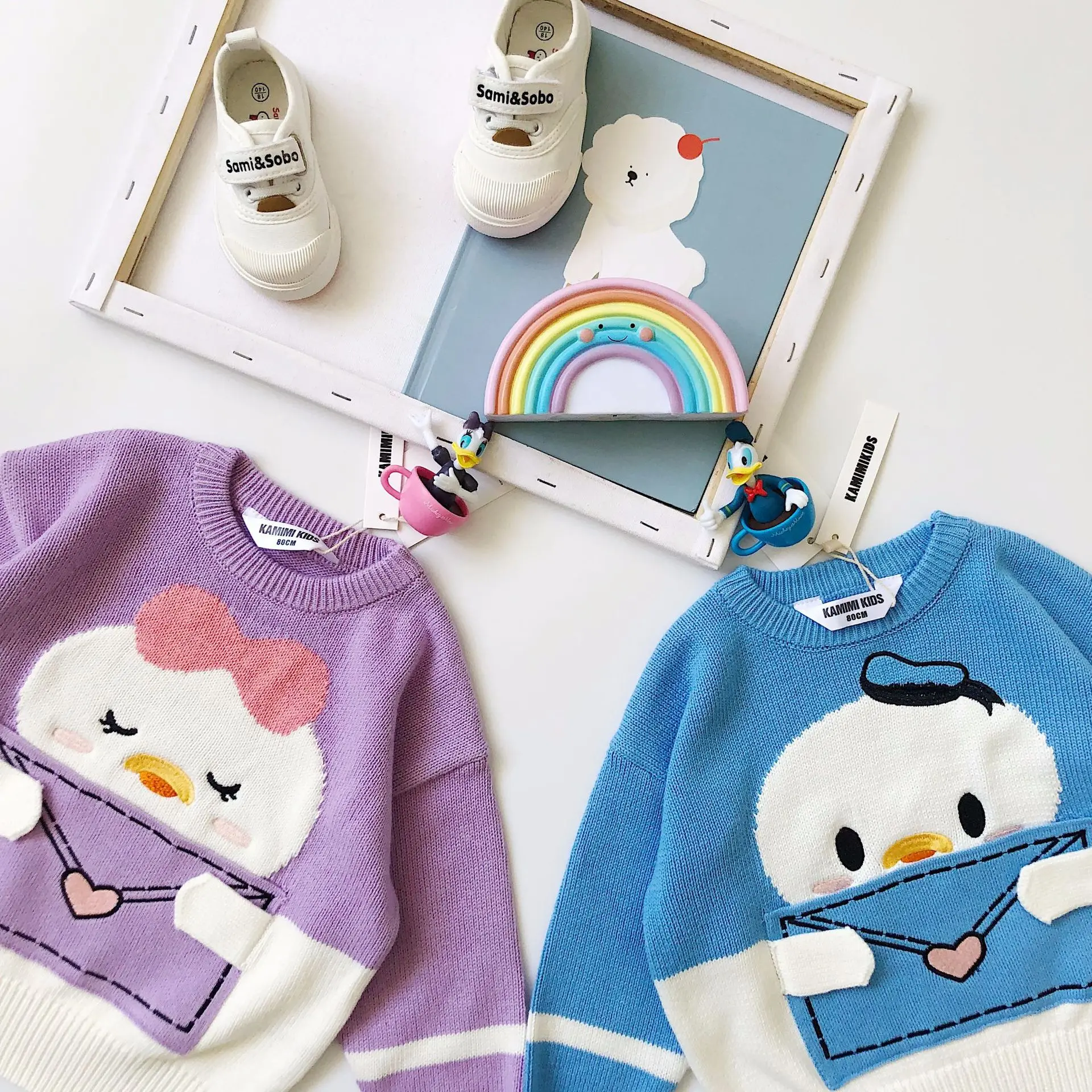 Tonytaobaby осенне зимняя одежда новая детская свитер для маленьких девочек мальчиков