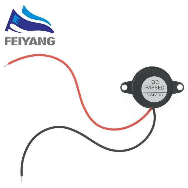 Cicalino Elettronico Piezo DC 3-24V | Allarme Acustico Continuo 85 DB | Per Auto, DIY, Allarmi | Con Filo Di Piombo - Foto 5