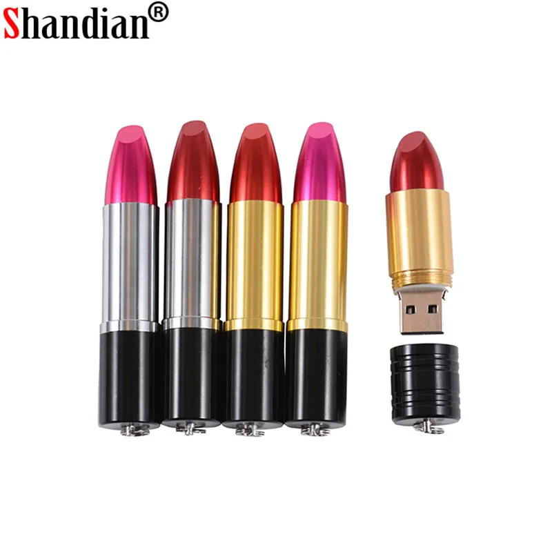 

JASTER Shantou Metalen 5 Soorten Lipstick Pen Drive Usb Flash Drive 4 Gb 16 Gb 32 Gb 64 Gb Pendrive usb 2.0 Disk Flash Stok