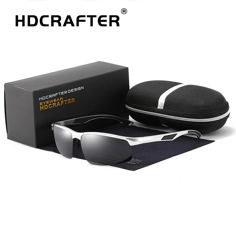 HDCRAFTER, мужские солнцезащитные очки, алюминий, магний, Поляризованные, зеркальное покрытие, солнцезащитные очки, oculos, мужские очки, аксессуары для мужчин, L016