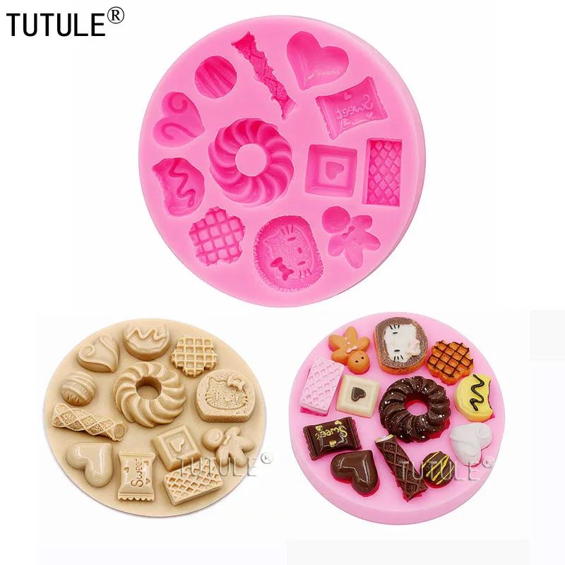 Candy Mold Silicone Chocolate Small Square Polymer Clay Biscuit Molds
