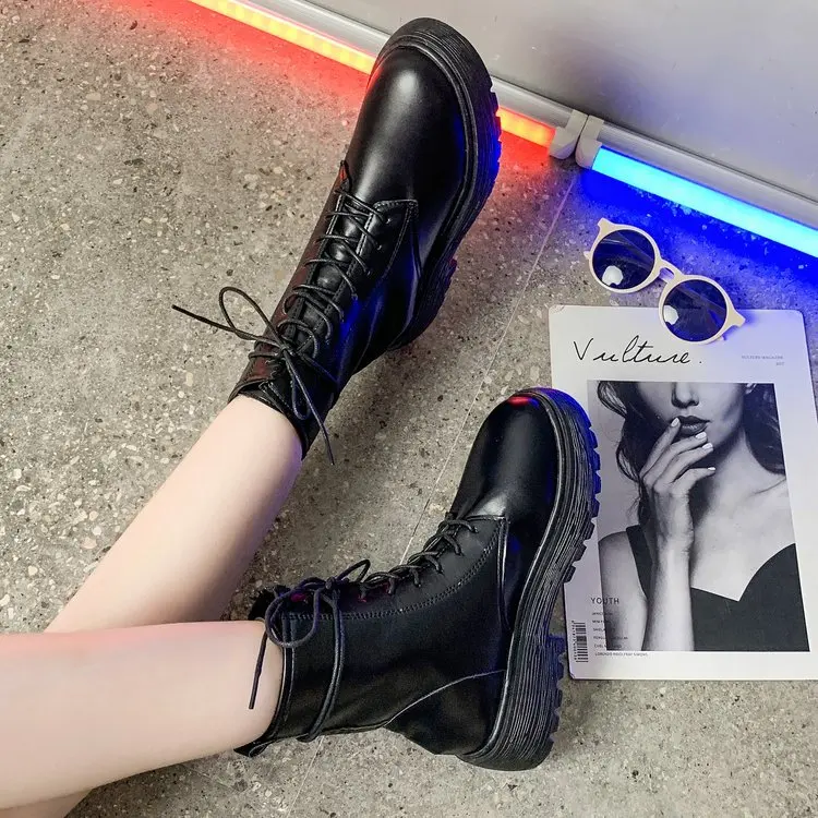 

Martin Boots Women's British-Style 2019 Autumn & Winter Breathable Short Boots Online Celebrity Thin Boots Thick Bottomed Motorc