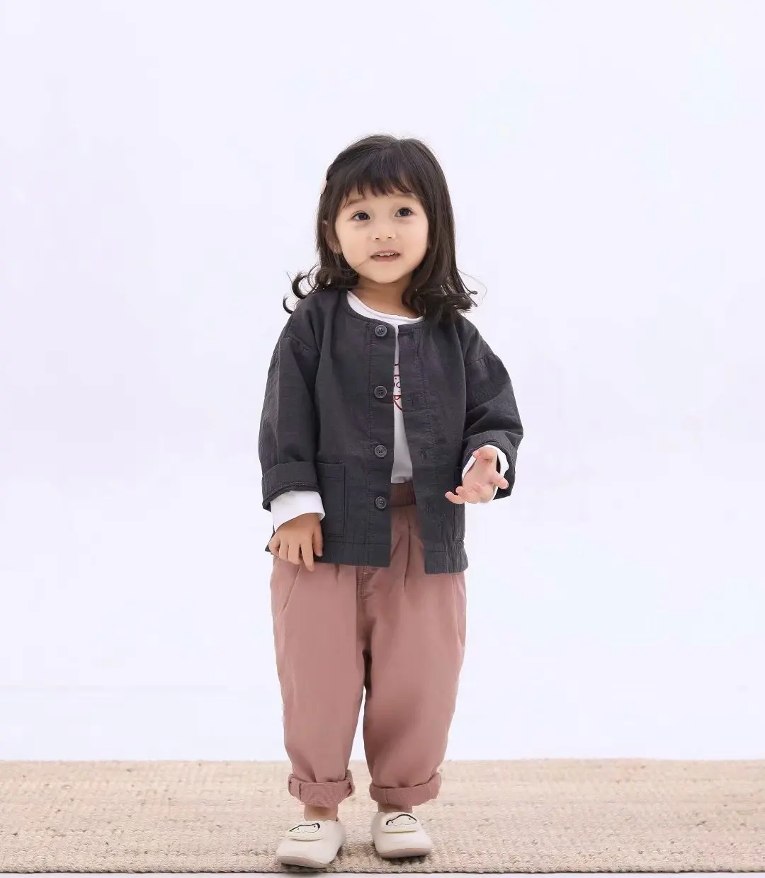 Корейский Детский кардиган для мальчиков тканый Новый однотонный хлопковый