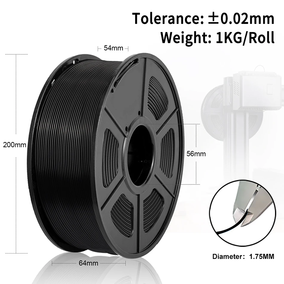 a impressora 3d 1.75mm boa dureza filamento