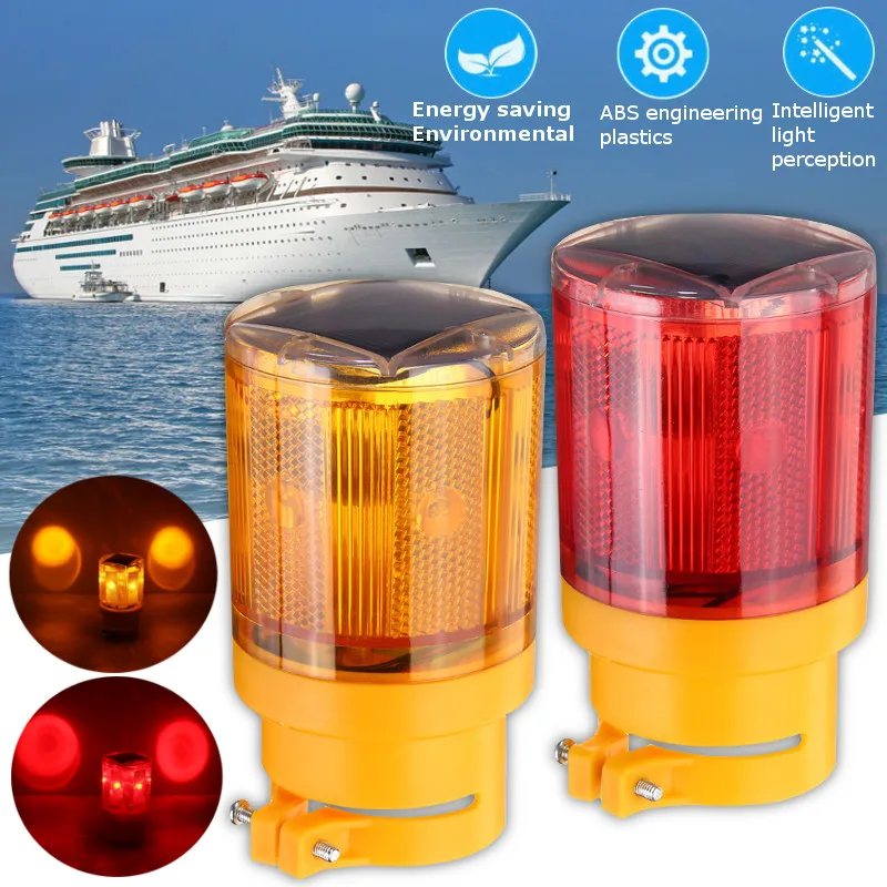 

Mising Solar Powered LED Emergency Light Bright Flashlight Traffic Strobe Warning Light Flicker Beacon Road Sign Lam