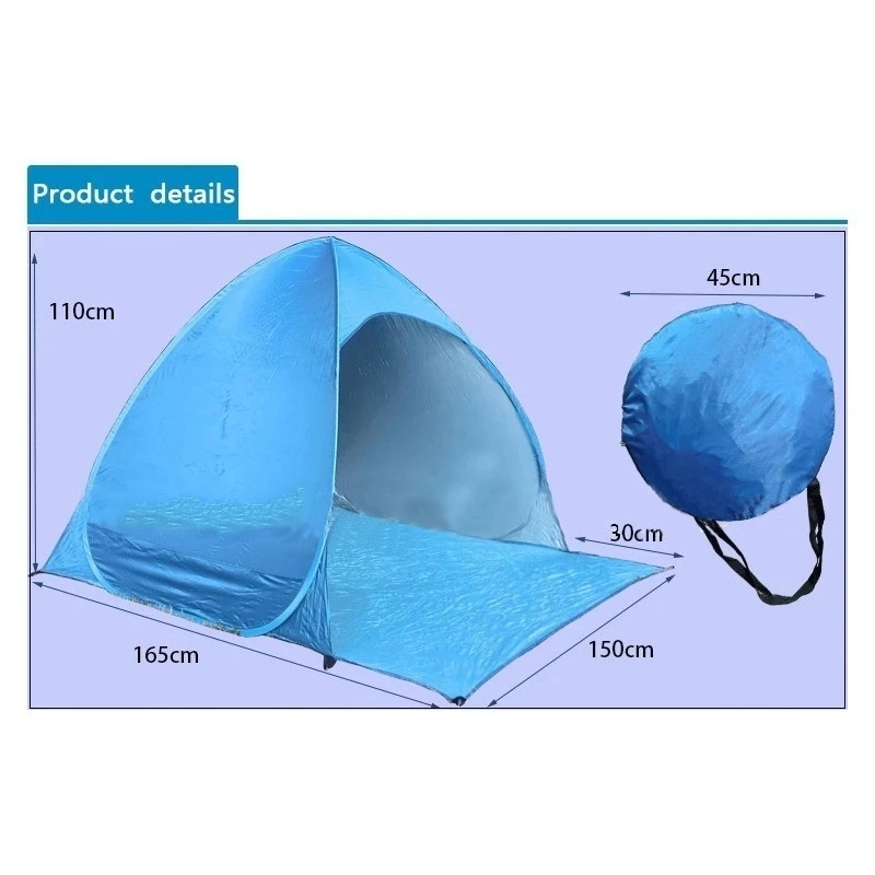 Quick Automatic Beach Tent Outdoor Beach Shade Sun Shelter Tent UPF50+ Portable Canopy For Camping Fishing