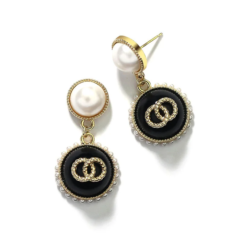 Earrings 2020 new simple C shaped round temperament earrings for women long crystal pendant earrings jewelry gift|Drop Earrings| - AliExpress