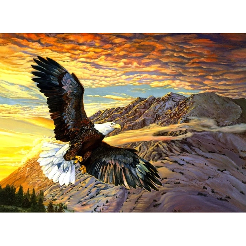 DIY 5d алмазная живопись Eagle Sky Soar вышивка квадратная круглая фреза | Дом и сад