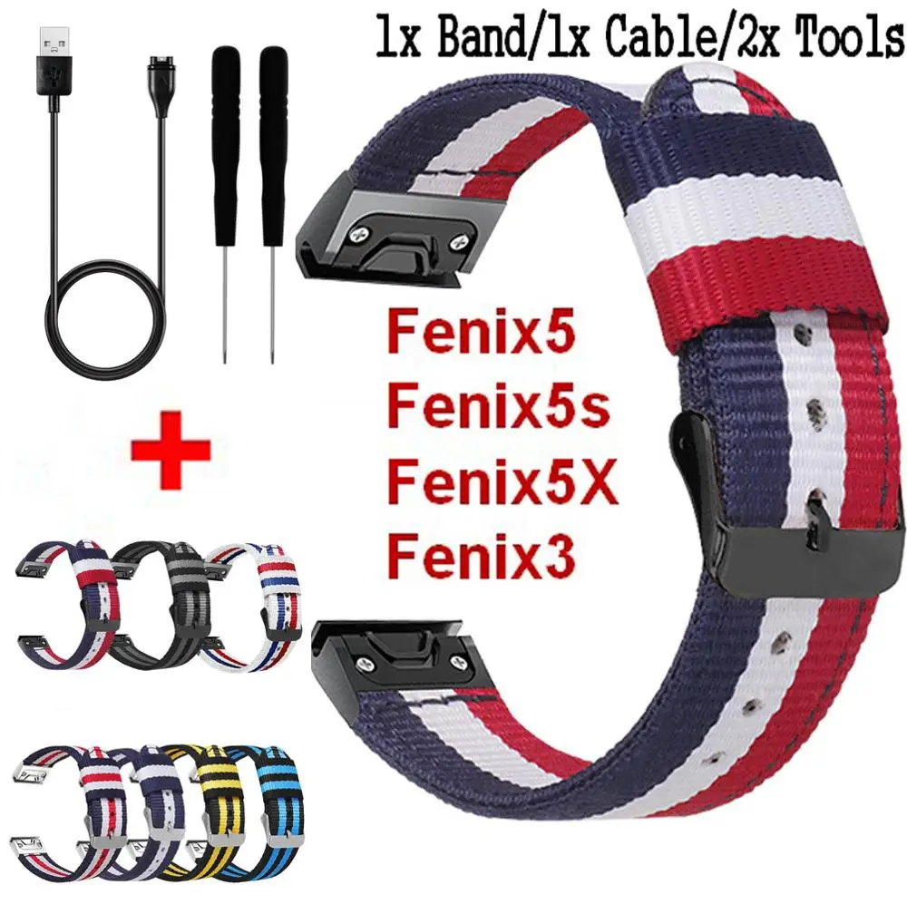 3 в 1 COMLYO быстросъемный наручный ремешок для наручных часов Garmin Fenix+ usb-кабель для зарядки Garmin 5X5 5S Plus 3 3 HR ремешок