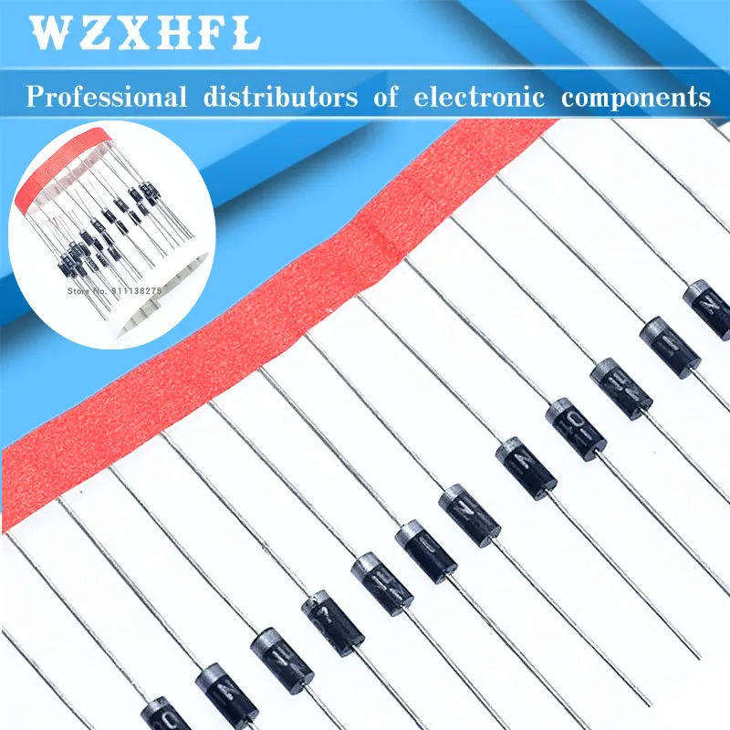 100Pcs Rectifier Diodes 1A DO 41 1N4001 1N4002 1N4004 1N4007 50V 100V