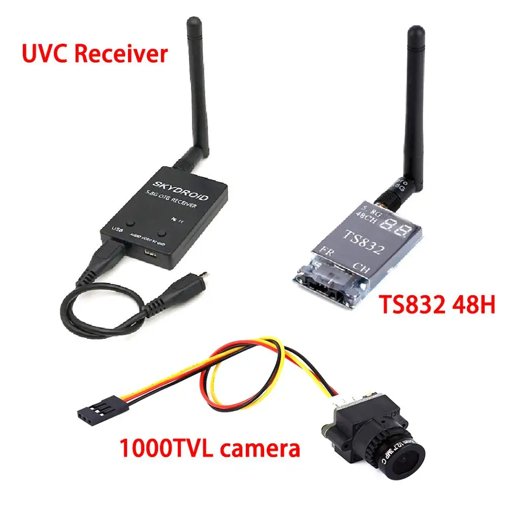 Приемник 5 8G FPV UVC передача видео OTG VR Android Phone TS832 48 каналов 600 мВт беспроводной