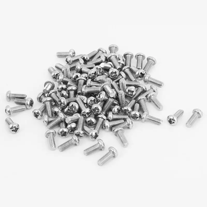 ABSF M3x8mm нержавеющая сталь Phillips круглая головка машины винты 100 шт