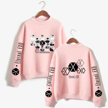 

EXO Ablum Autumn Women Sweatshirt Hoodie Korean Ulzzang Harajuku Hoodies Sweatshirts Female Long Sleeve High Collar Pullover