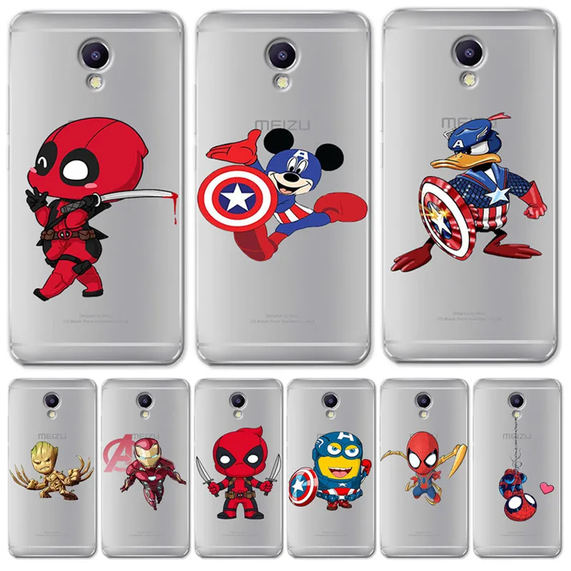 

Deadpool Marvel cartoon For Meizu M3S M5 M5S M5C M6 M3 M5 M6 Note U10 U20 phone Case Cover Coque Etui capa Funda shell capinha