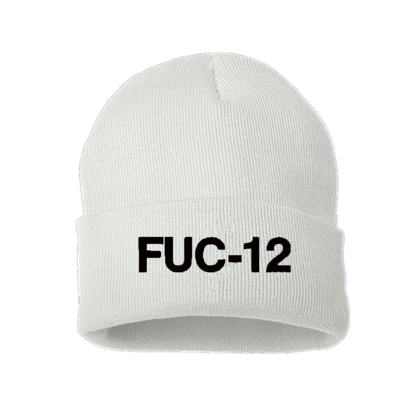 Billie Eilish FUC-12 хлопок вышивка повседневные шапочки для мужчин и женщин вязаная зимняя шапка твердая хип-хоп Skullies шляпа Кепка в стиле унисекс