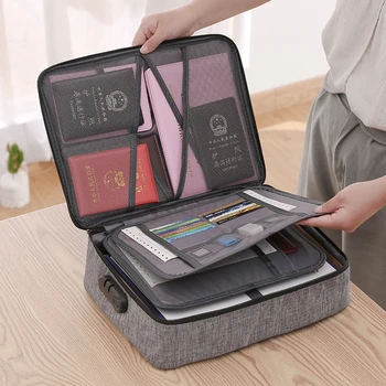 

CloudSweet Big Capacity Document Holder Bag Organizer Insert Handbag Travel Bag Pouch ID Credit Card Wallet Cash Case Box access