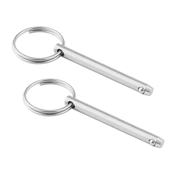 

2x Stainless Steel Quick Release Pins Hardware For Yacht Canvas Cover 5x51mm
