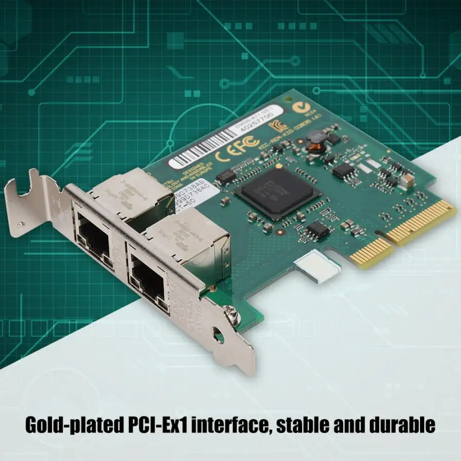 Двухпортовый гигабитный Ethernet контроллер I350-T2 PCI-E X1 сервер для ЦОД
