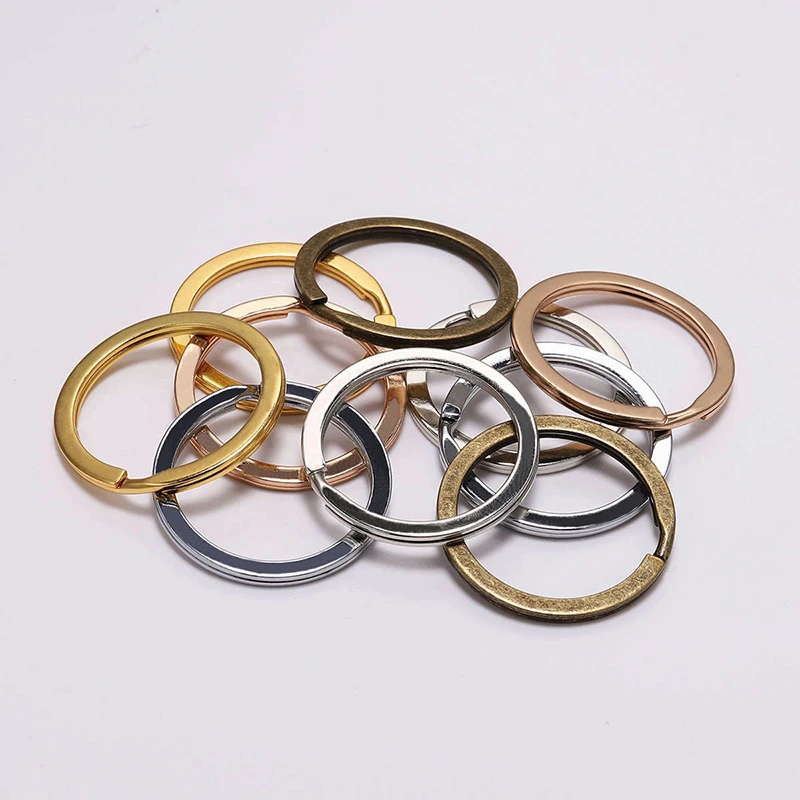 Wholesale 4~35mm Key Rings Chains Split Ring Hoop Metal Loop Accessory Keyring