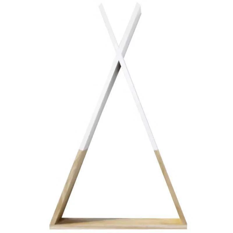 

Creative Wooden Triple-Cornered Wall Frame House Shelf Display Rack Living Room Bedroom Children Room Decoration Crafts Storage