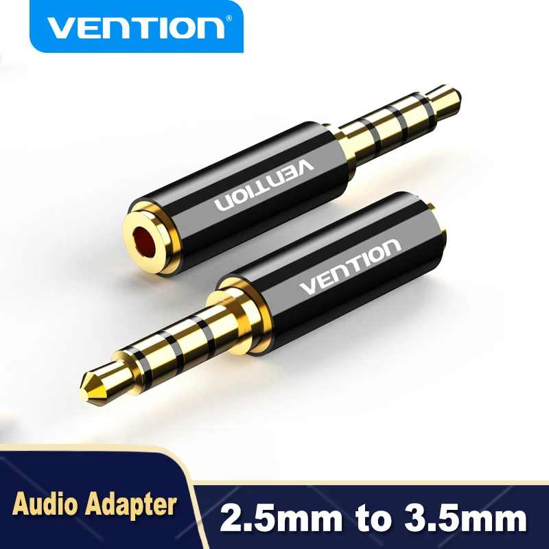 Vention Jack Maschio Da 3.5Mm Di Alta Qualità A 2.5Mm Spina Femmina 4 Poli Testa Telefono Auricolare Connettore Adattatore Audio Stereo Per Cavo