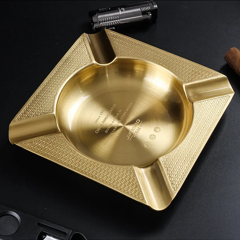 

High-end Smoke Suppressor and Bronze Four Smoke Slot Gift box Cigar ashtray JF3034