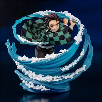 

6" Anime Demon Slayer Kisatsutai Swordman Kamado Tanjirou Water Is Breathing Original Version PVC Action Figure Toy 15CM X970