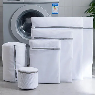 Mesh Laundry Bags for Washing Machine Travel Clothes Storage Net Zip Bag for Wash Bra Stocking and Underwear