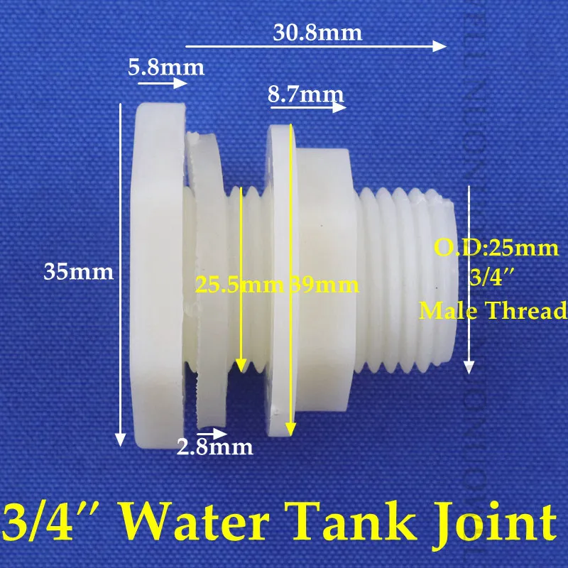 1/2" 3/4" 1" Male Thread ABS Plastic Water Tank Connector Aquarium Accessories Joint Irrigation System Garden Water Connectors