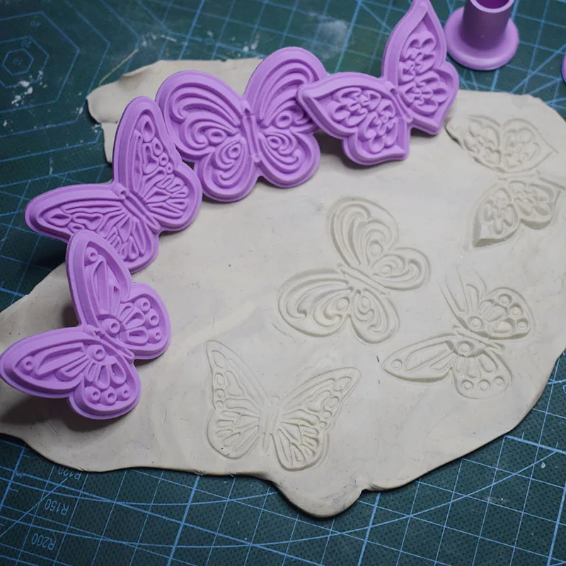 

Butterfly Pattern Clay Stamp Texture Embossing Ceramic Polymer Clay Impression Designer DIY Clay Jewelry Tool Pottery Supplies