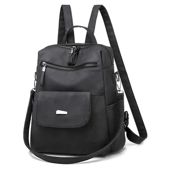 

2020 Women 's Fashion New Style Backpack Trend PU Leather Shoulder Bag Large Capacity College Student School Bag Daily Backpack