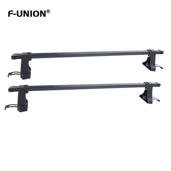 

F-UNION Roof Rack For Car Side Rails Luggage Cargo Carrier Roof Side Rails Black Cross Rails Installed On Door Gap Universal
