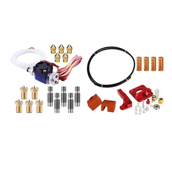 

2 Set Accessories: 1 Set Ender 3 Upgrade Kit Springs Extruder Sock Capricorn Clone Tube & 1 Set V6 J-Head Hotend Full Kit with E