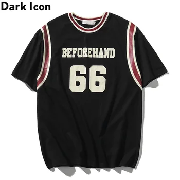 

Dark Icon Number Prepply Style Men's T-shirt Oversized Tshirt Men Cotton Tee Shirts Women