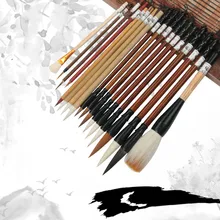 Китайский набор кистей для каллиграфии, китайский тщательный пейзаж, кисть для рисования волком, кисть для рисования, кисть для рисования