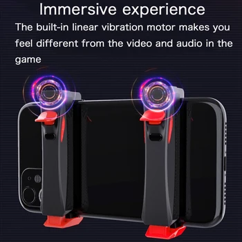 

F11 Mobile Game Controller for Android Ios Phone PUBG Game Trigger 4 Frequency Up to 30 Clicks Per Second 2 Pcs Red