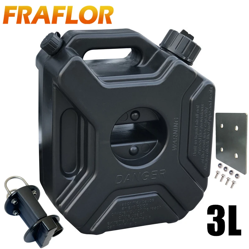 Portable 3L Jerry Can Gas Fuel Tank Plastic Petrol Car Gokart Spare Container Gasoline Petrol Tanks Canister ATV UTV Motorcycle