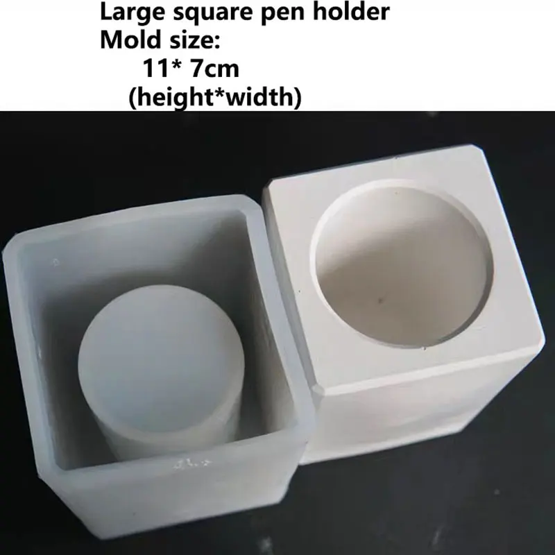 Креативные держатели для ручки силиконовые формы для Бетон цемент настольная коробка для хранения мульти-функциональная ручка контейнер форм штукатурка глиняная форма - Color: D-mold