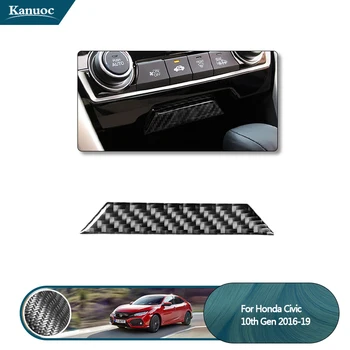 

1piece Car Styling Carbon Fiber Interior Storage Box Sticker Cover For Honda Civic 10th Gen 2016-2019 Car Accessories