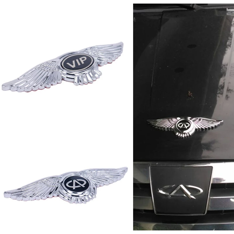 VIP Эмблема капота для Toyota Mercedes Benz Jaguar Lexus Dodge для Chery QQ Tiggo 2 3 5 7 T11 A3 A5 Серебряная наклейка для внешнего стайлинга
