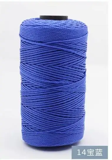 mylb 1Pc=100g 39 Colors Polypropylene Sewing Thread Cotton Rope Wedding Braided Cord Macrame Artisan yarn to bag hat handmade - Цвет: 14