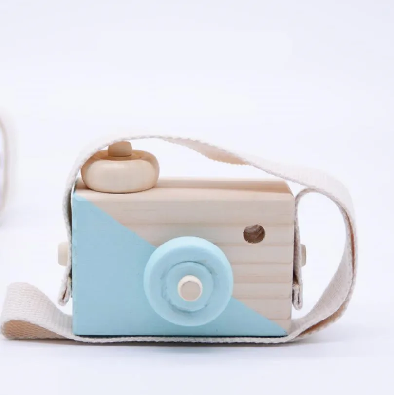 1PC Cute Baby Toys Mini Hanging Wooden Camera Photography Toys for Kids Montessori Toy Gift Children Wooden DIY Presents 11