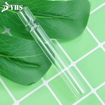

Premium Mini Smoking Glass Pipes Clear Glass Tobacco Pipa Smoking Holder Hand Pipe Accessories for Cigarette Smoking