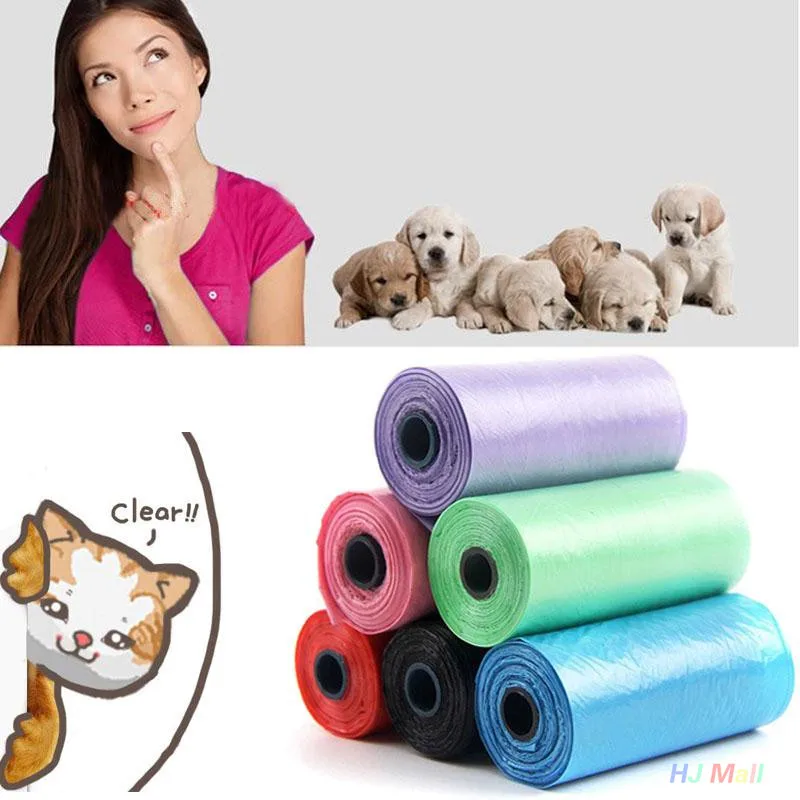1 Roll/20pcs Bag Plastic Pet Garbage Bag Waste Outdoor Poop Refill Clean Puppy Cat