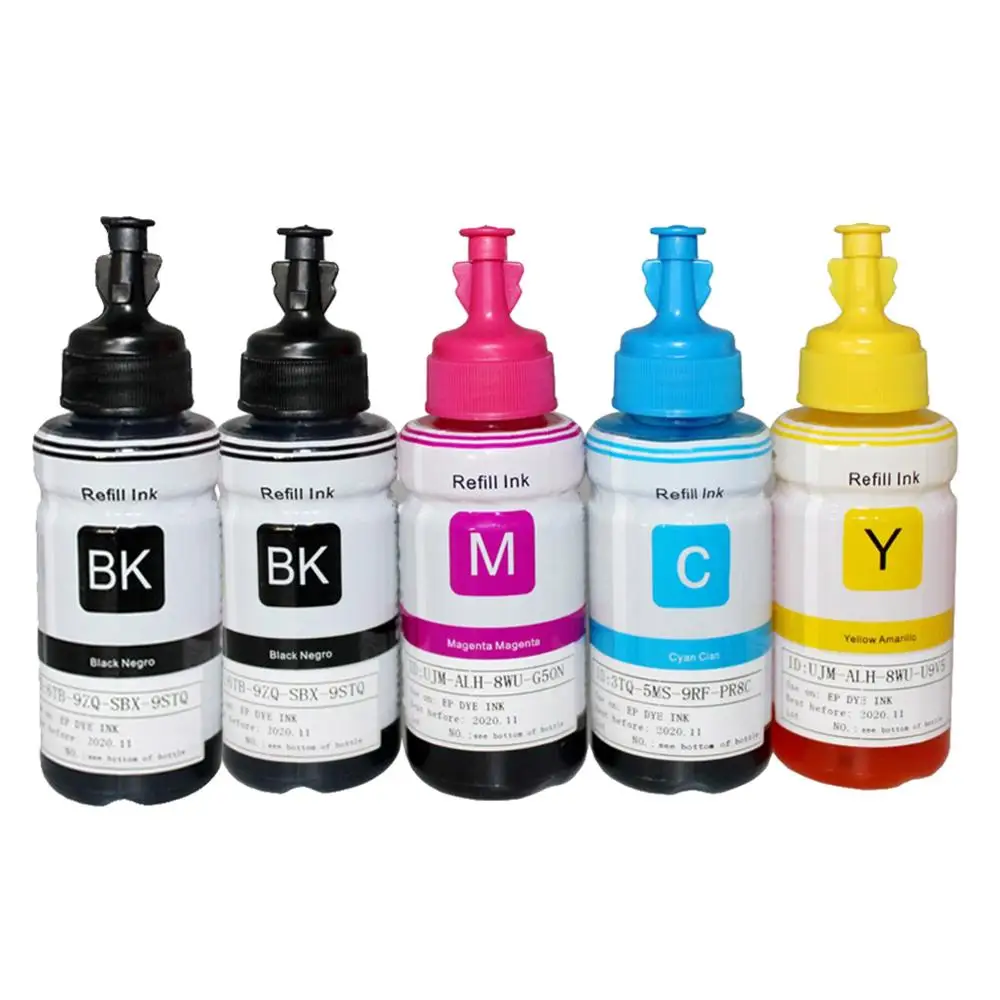 Tinta de tinte 5PK para impresora Epson L120, L132, L222, L310, L364, L380,  L382, L486, L566, L800, L805, L1300, ET 2650, T664|Cartuchos de tinta| -  AliExpress