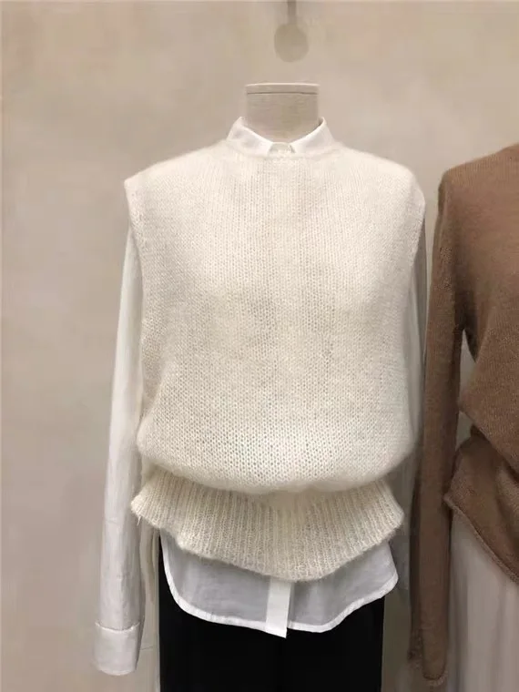 De Punto Chaleco De Cachemira Chaleco Coreano Corto Delgado Sin Mangas Spring And Autumn Vest Women Fashion Casual Sweater